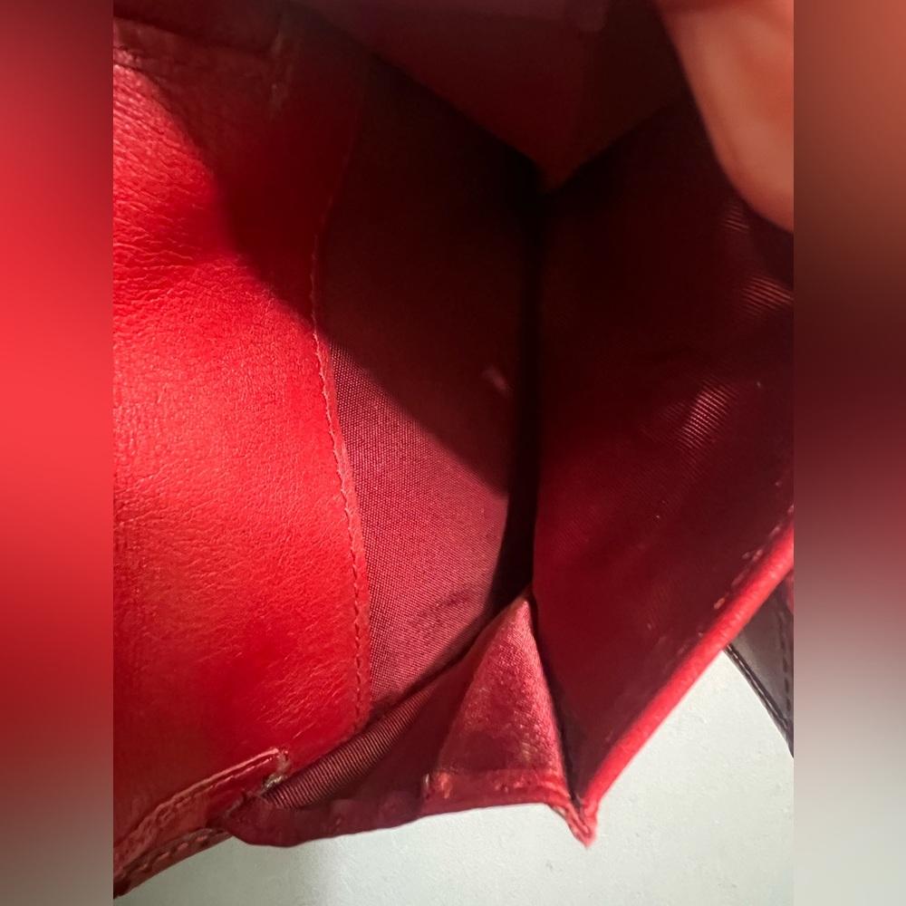 Dior Red Embossed Wallet - Picture 13 of 16